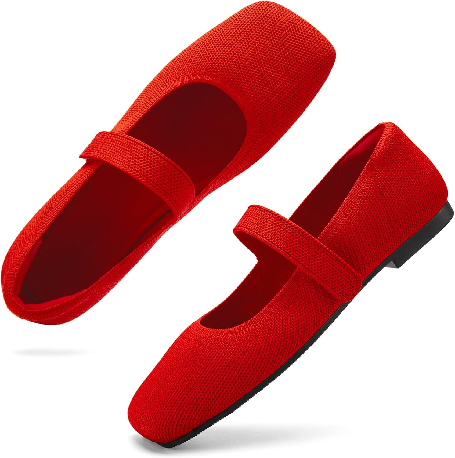 Wide Toe Box Flats for Women - Comfort Slip On Ballet Shoes