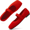 Wide Toe Box Flats for Women Comfort Slip On Ballet Shoes - Breathable