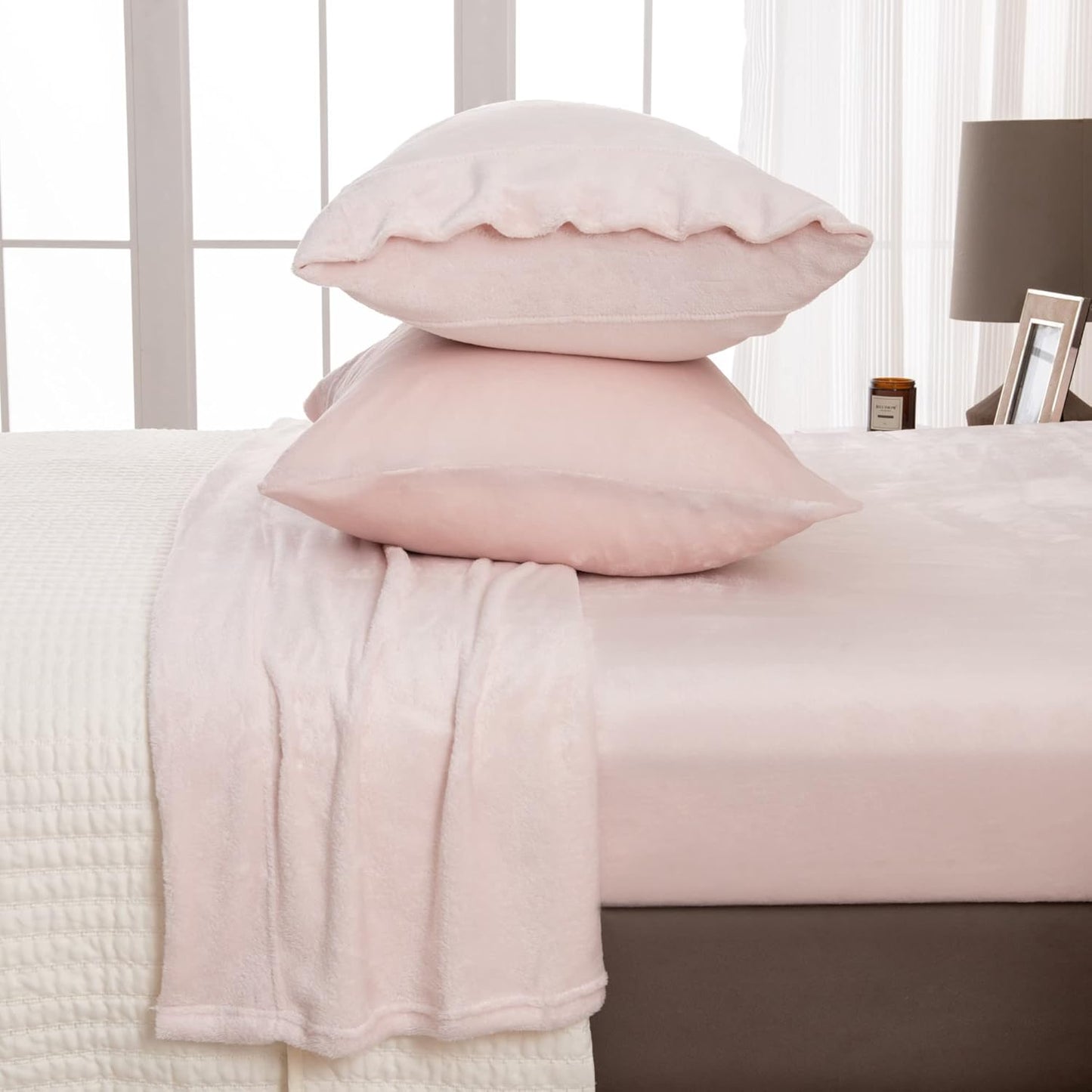 Luxurious Velvet Plush Micro Fleece Full Size Sheet Set