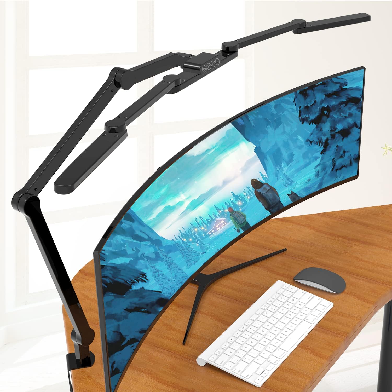 EPABINA 24W Tall LED Desk Lamp - Bright Clamp-On Office Light