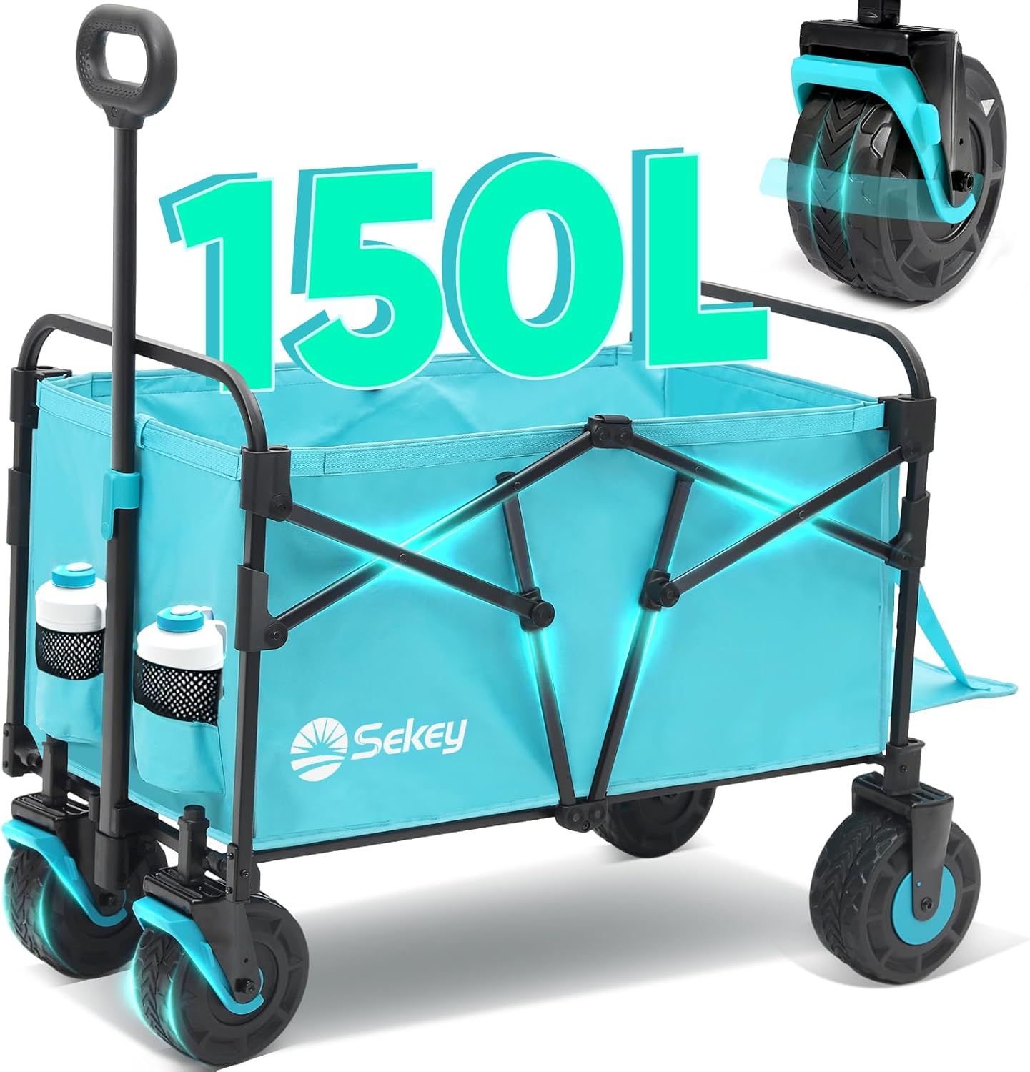 Sekey Wagon Cart with Big All-Terrain Wheels for Outdoor Use