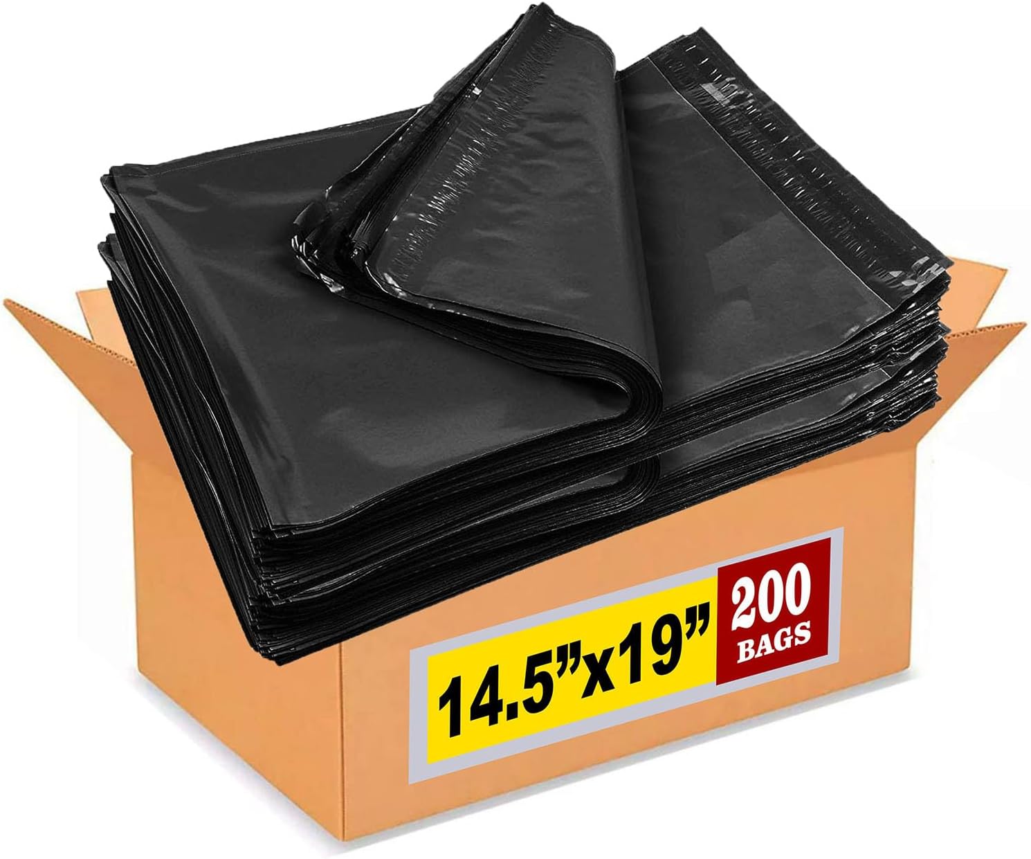 Large Black Poly Mailers 14.5x19 Inch for Small Business Shipping