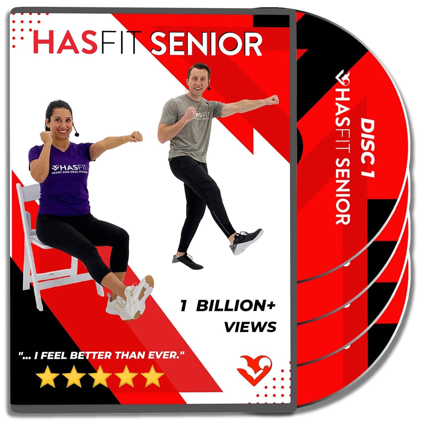 Senior Fitness DVD - Balance, Cardio, Strength, Yoga - 16 Workouts!