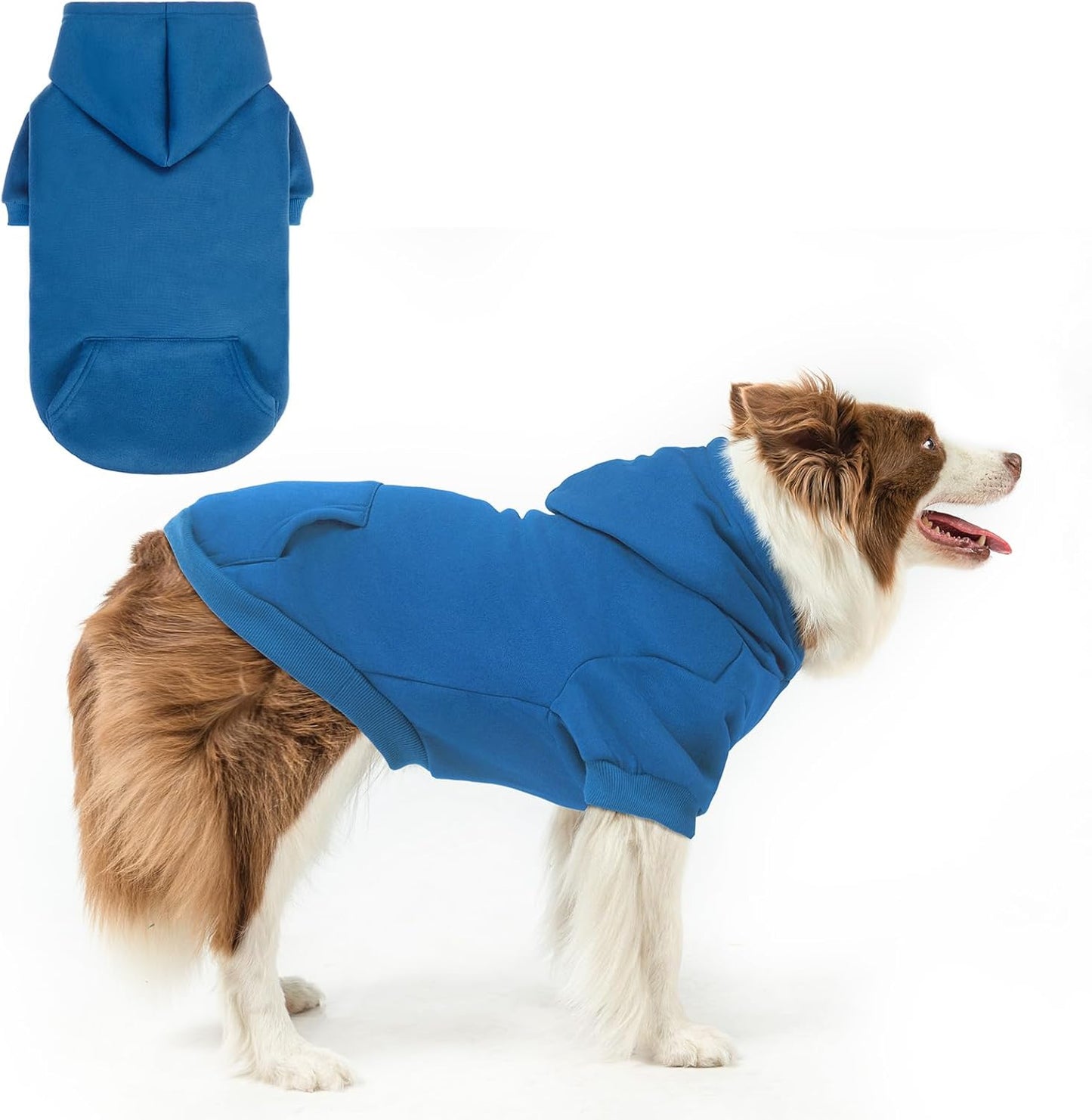 Cozy Blue Dog Hoodie w/ Hat & Pocket - SCENEREAL