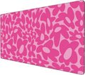 XL Hot Pink Daisy Desk Mat - Non-Slip & Waterproof
