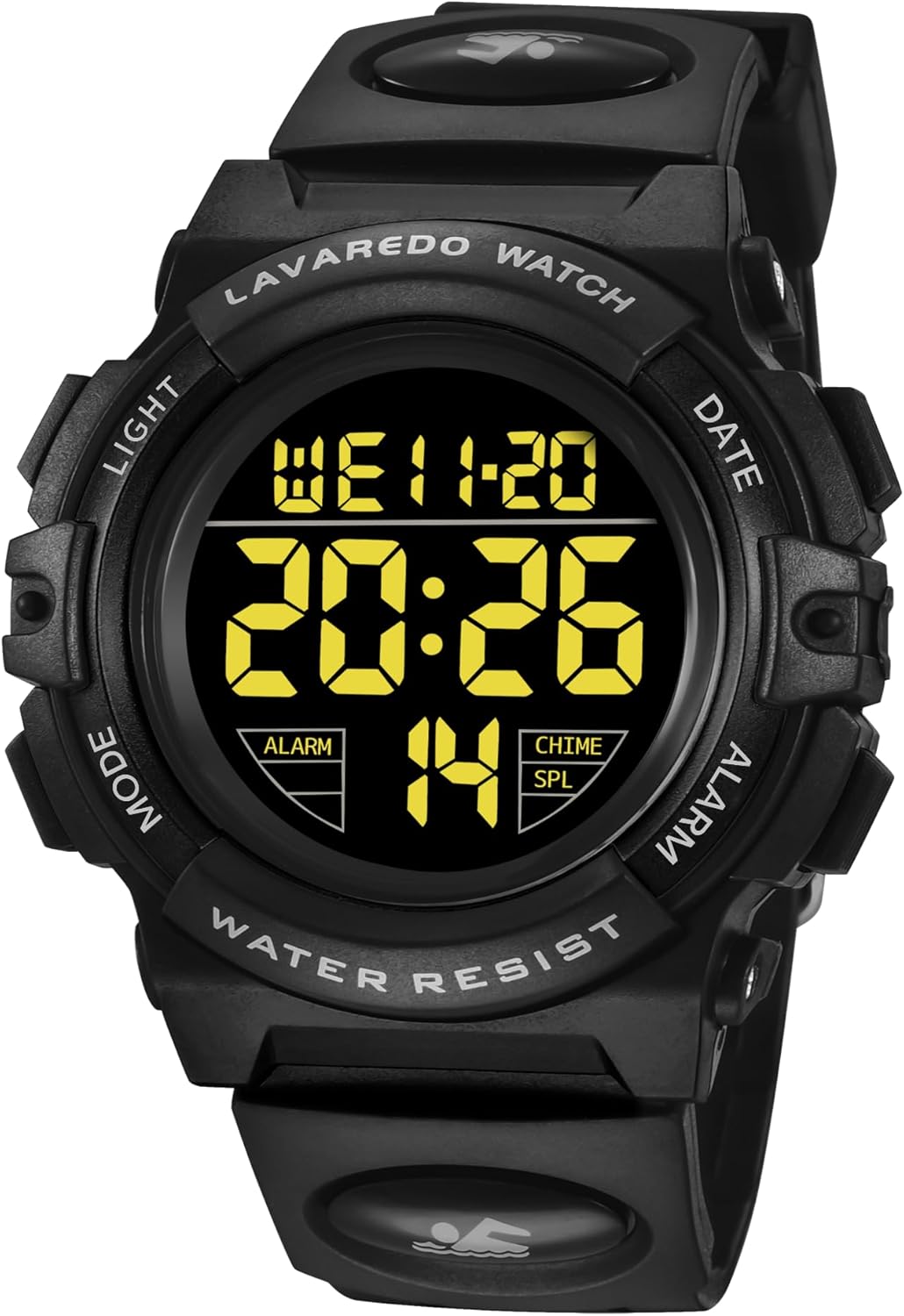 Kids Digital Chronograph Watch, 50M Waterproof, Silicone Band - A ALPS