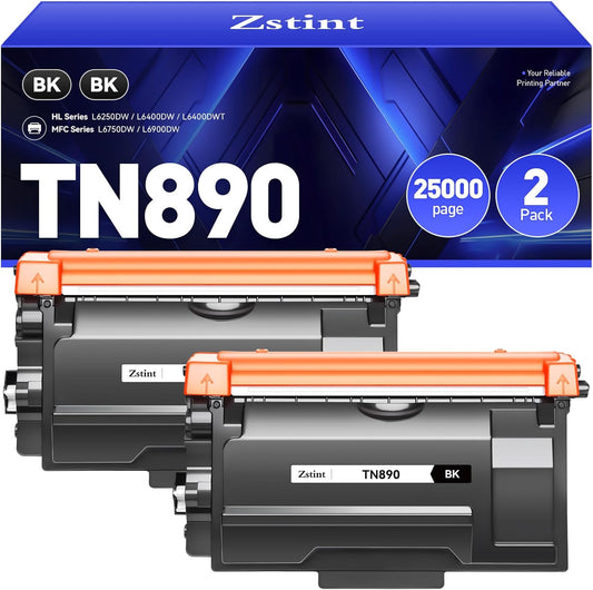 Zstint TN890 Toner Cartridge Ultra High Yield Black 2-Pack