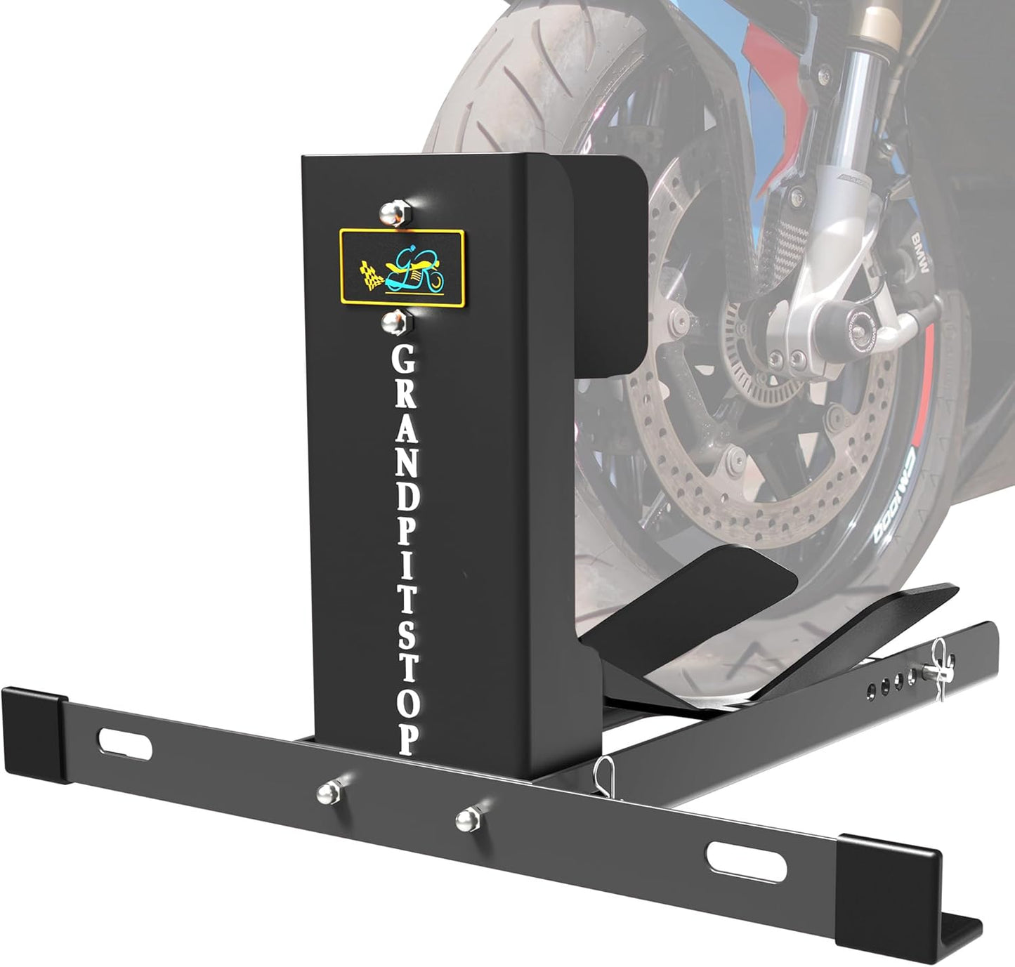 GRAND PITSTOP Universal Wheel Chock for Motorcycle Storage