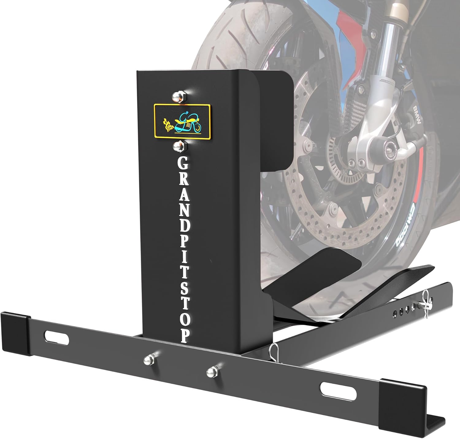GRAND PITSTOP Universal Wheel Chock for Motorcycle Storage