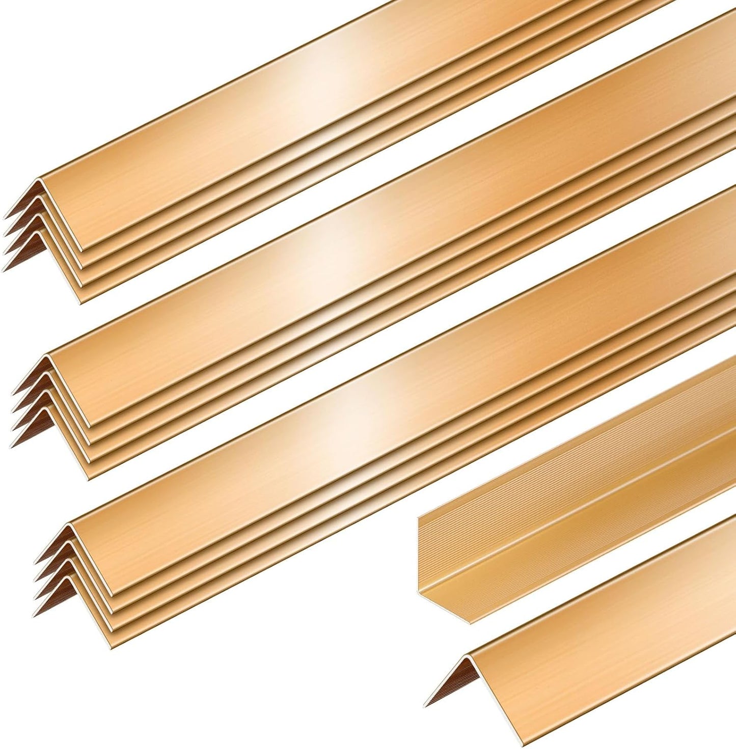 Therwen 30 Pcs Aluminum Alloy Metal Molding Corner Guards