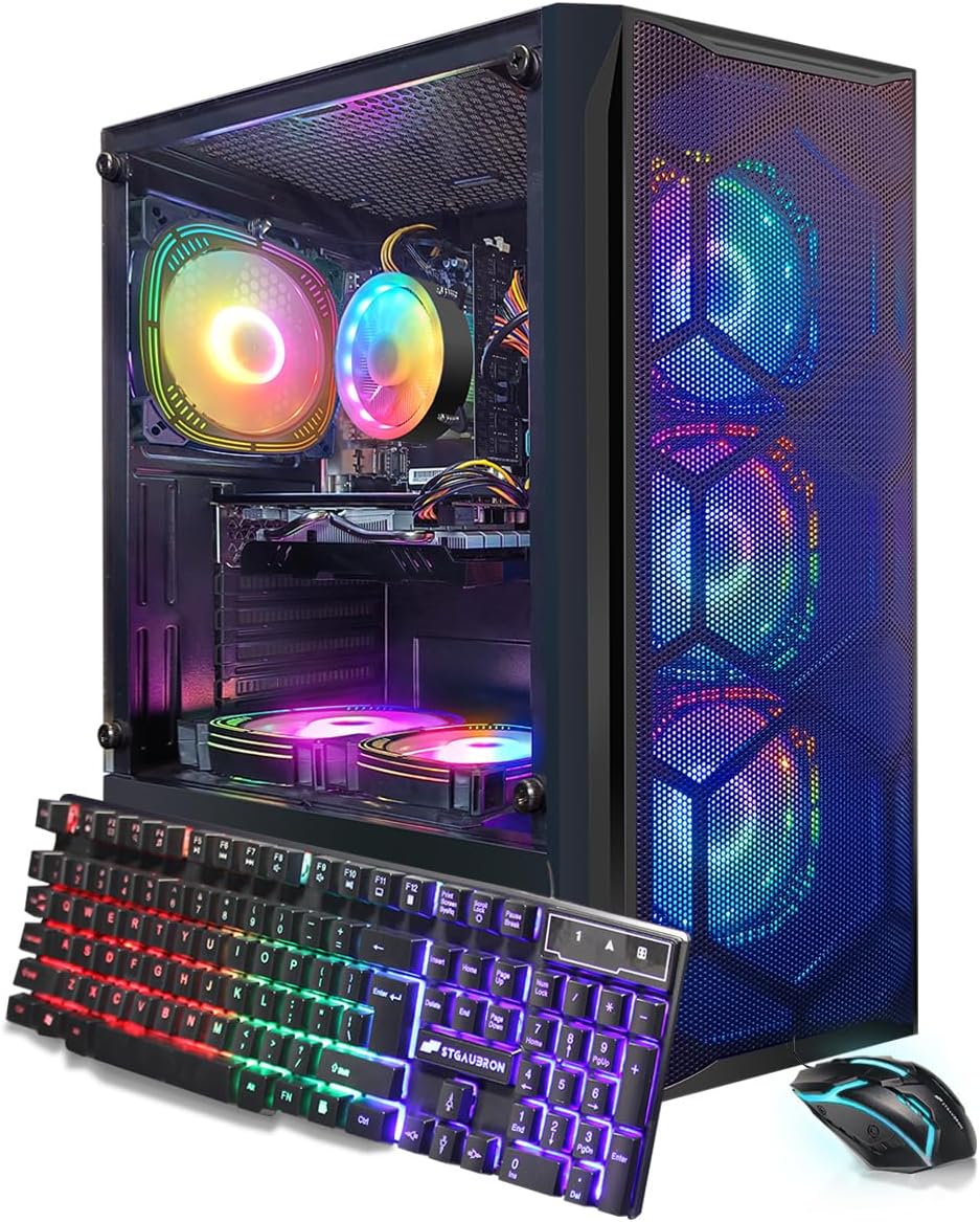 High-Performance Gaming PC with Intel Core i7 and Radeon RX 580