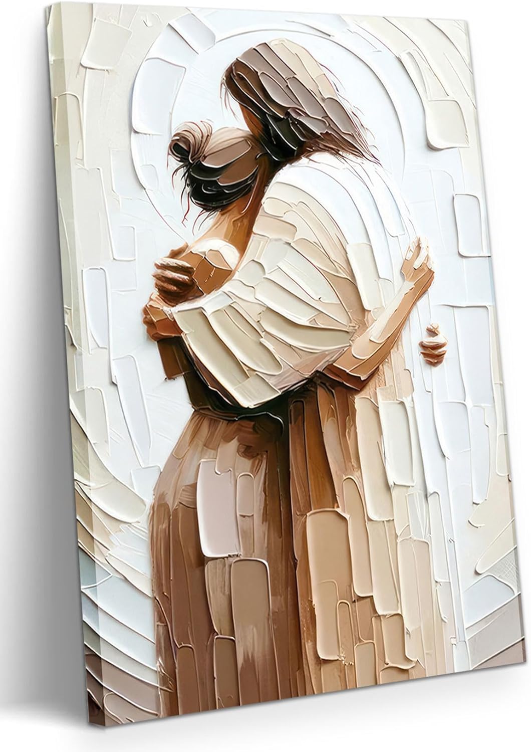 Jesus Embracing Woman Canvas Wall Art for Home Decor
