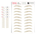 Temporary Eyebrow Tattoos 5 Pack - Natural Hair-Like Strokes (Blonde)