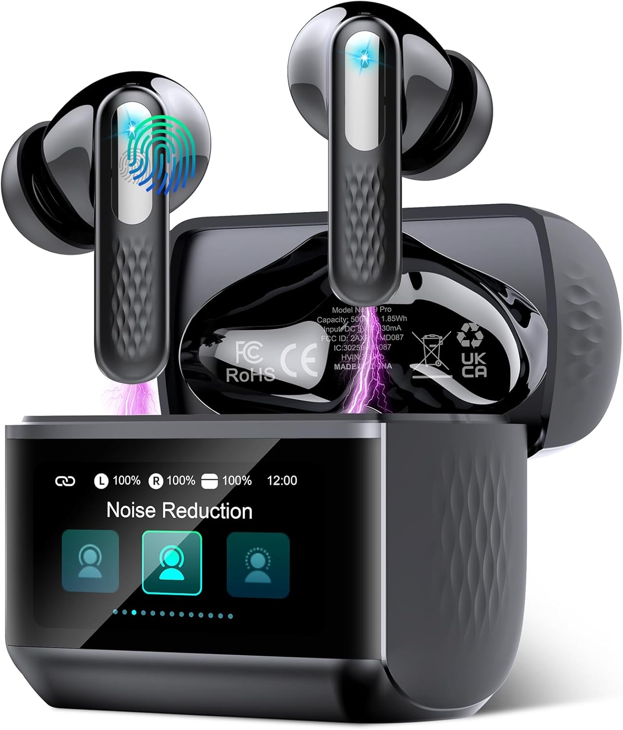 Wireless Earbuds with Touch Screen and 48H Deep Bass Sound