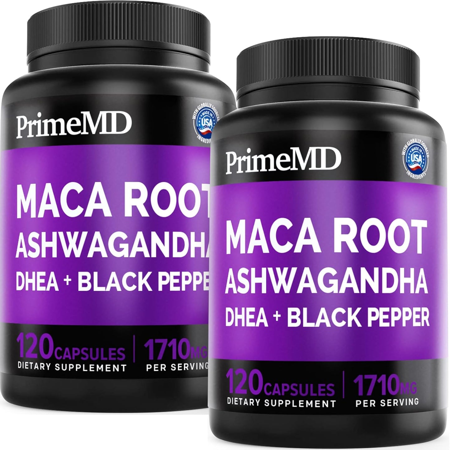6-in-1 Organic Maca Root Capsules for Stamina and Mood Support