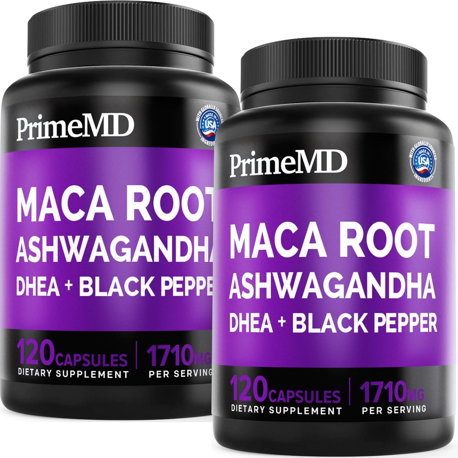 6-in-1 Organic Maca Root Capsules for Stamina and Mood Support