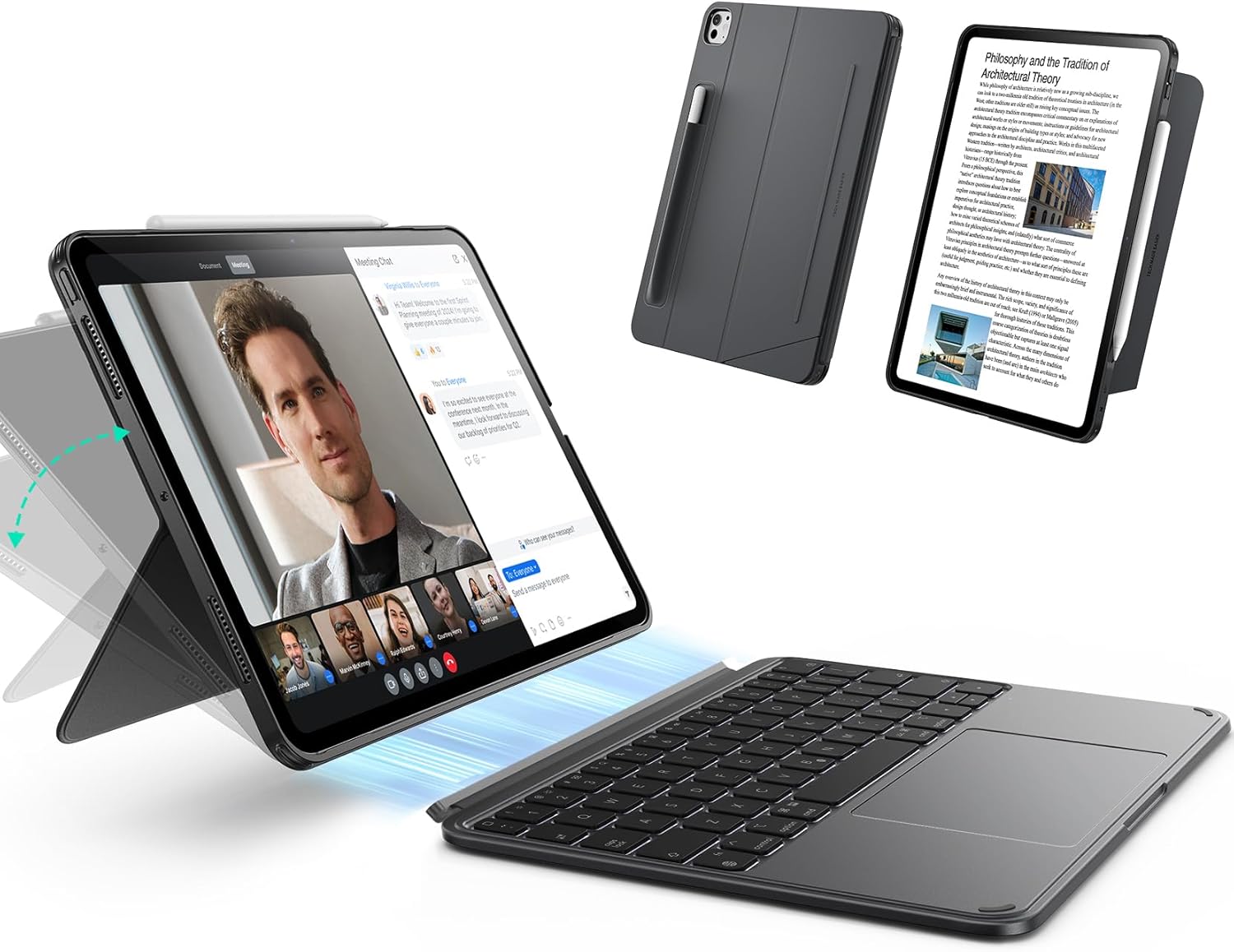 ESR iPad Pro 11 Case with Magnetic Detachable Keyboard & More