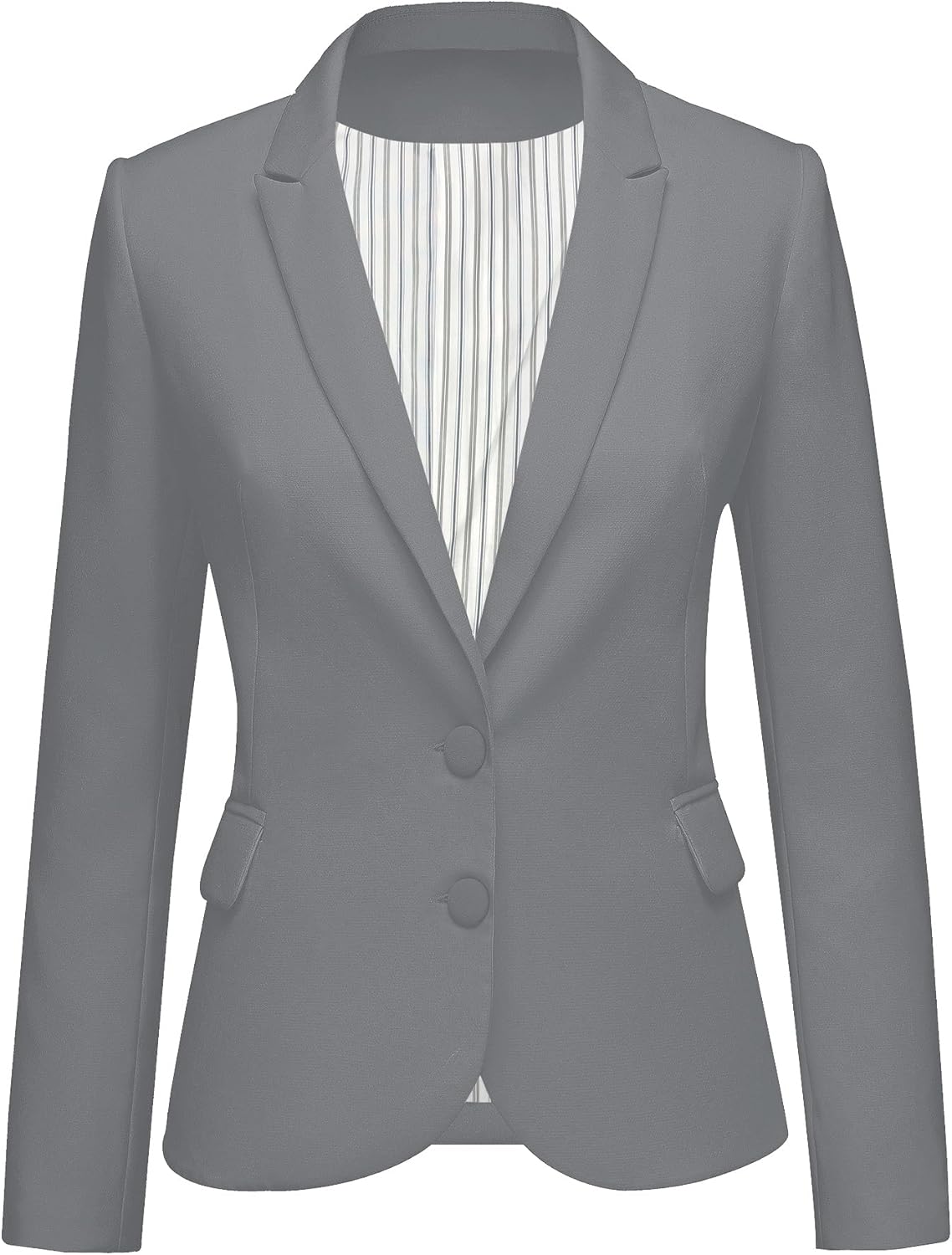 Stylish Notched Lapel Blazer Jacket for Women Office Wear