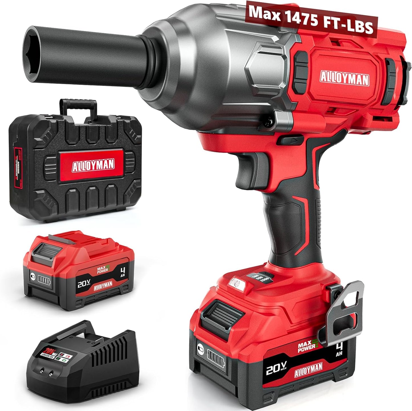 Alloyman Cordless Impact Wrench with 2000N.m Torque Power