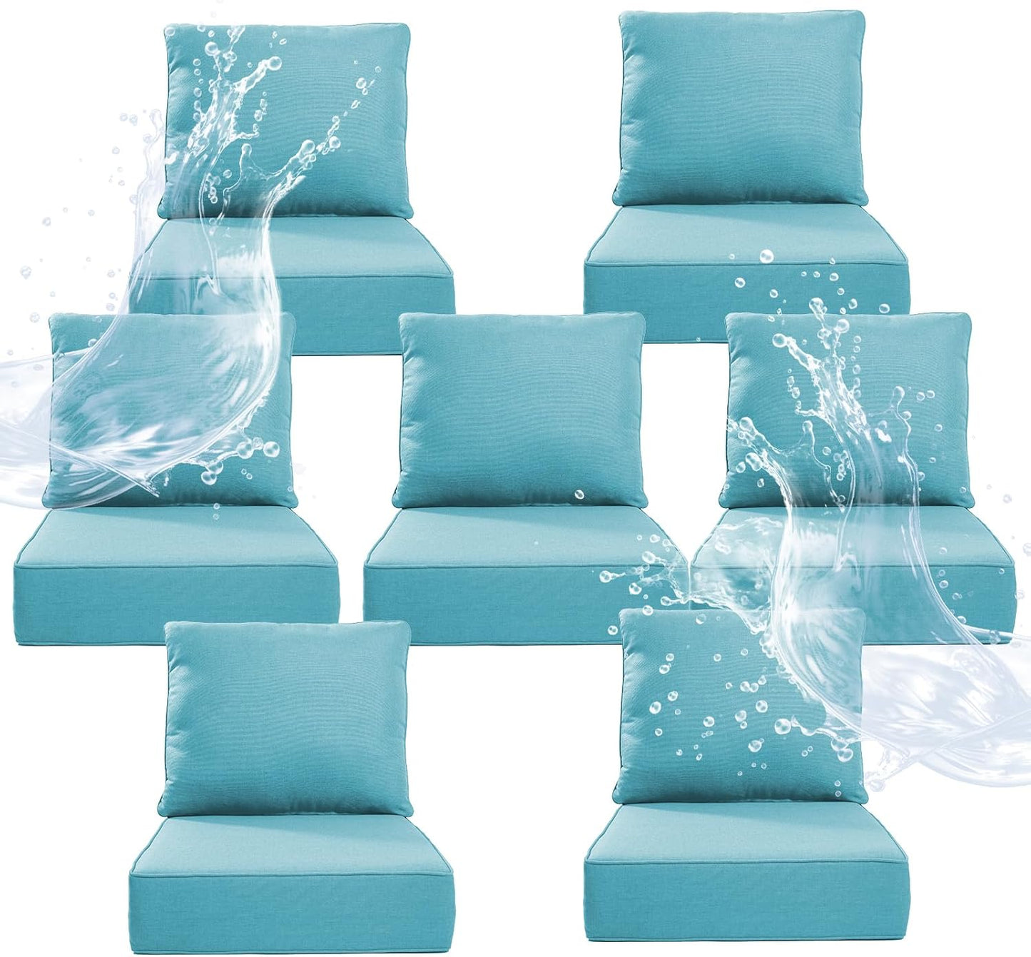 6in Thicker Outdoor Chair Cushion Set for Ultimate Comfort