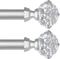 TONIAL 2 Pack Curtain Rods for Windows 20 to 53 Inch