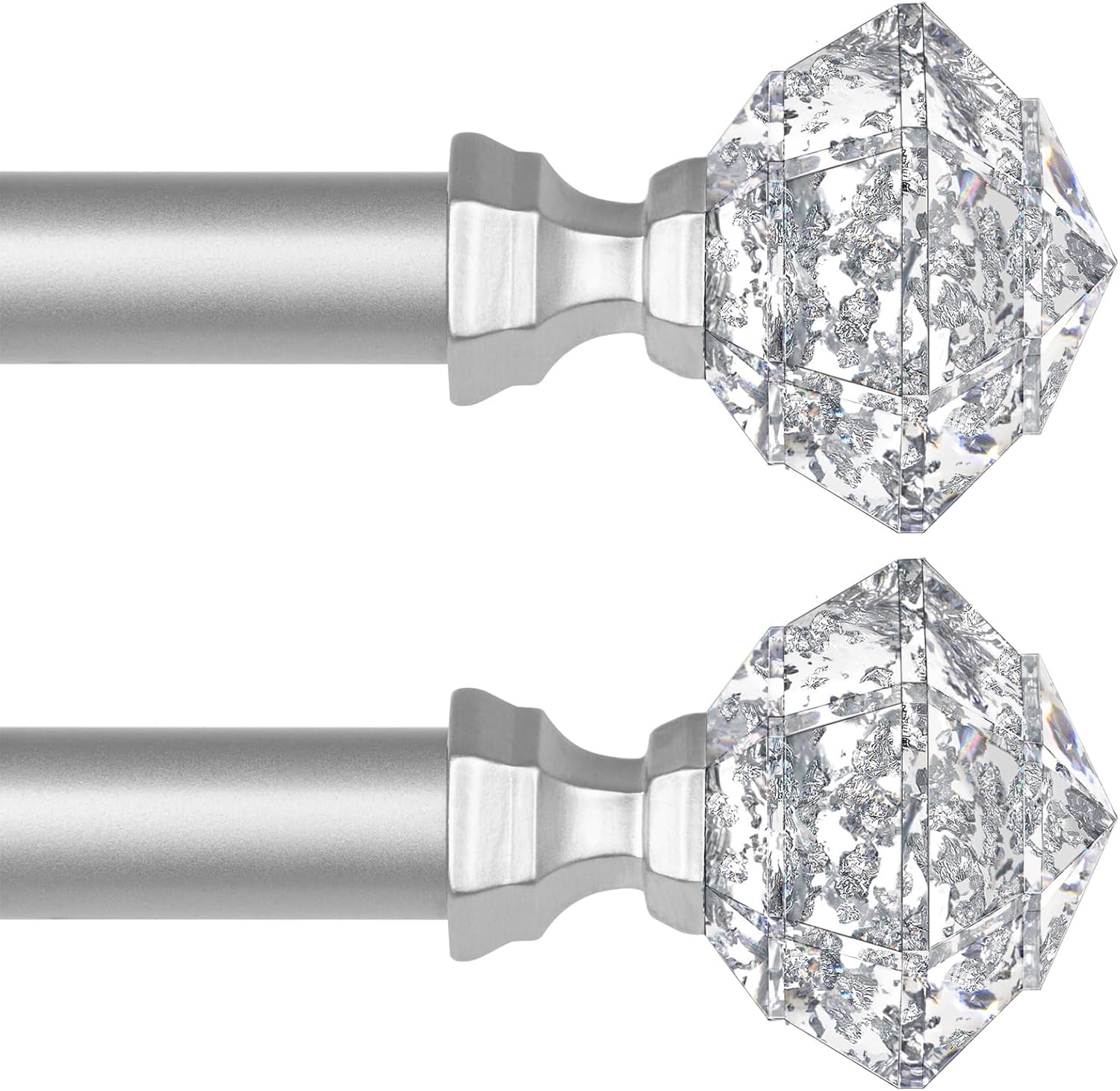 TONIAL 2 Pack Curtain Rods for Windows 20 to 53 Inch