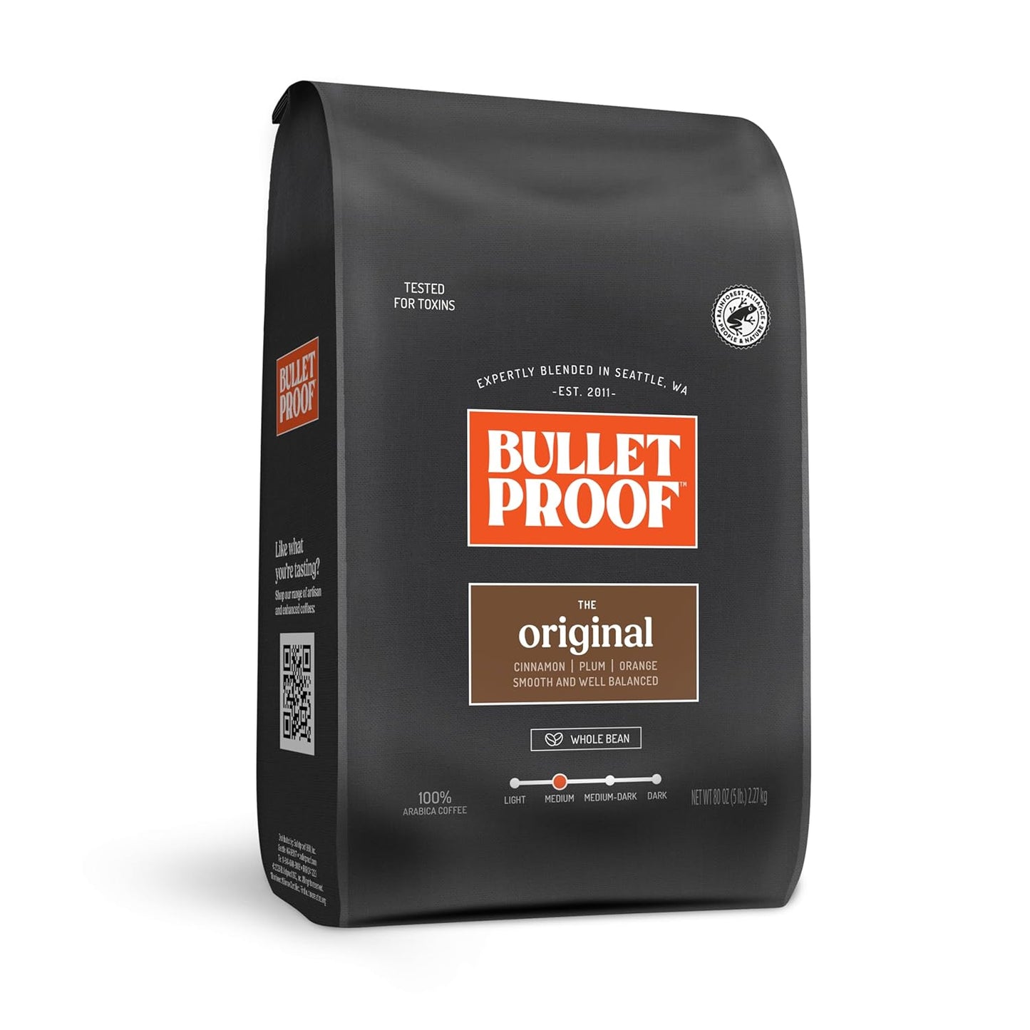 Bulletproof Original Medium Roast Whole Bean Coffee, 5 Pounds