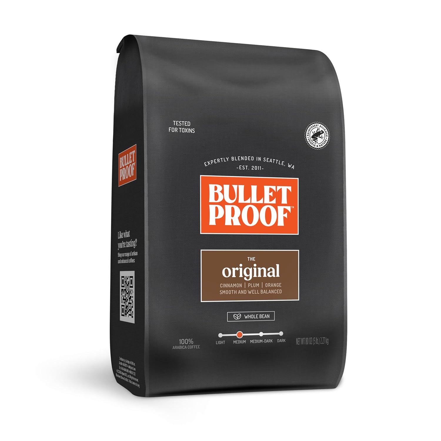 Bulletproof Original Medium Roast Whole Bean Coffee, 5 Pounds