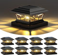 Solar Post Cap Lights for 4x4 5x5 6x6 Posts - Dual Mode Warm/Cool