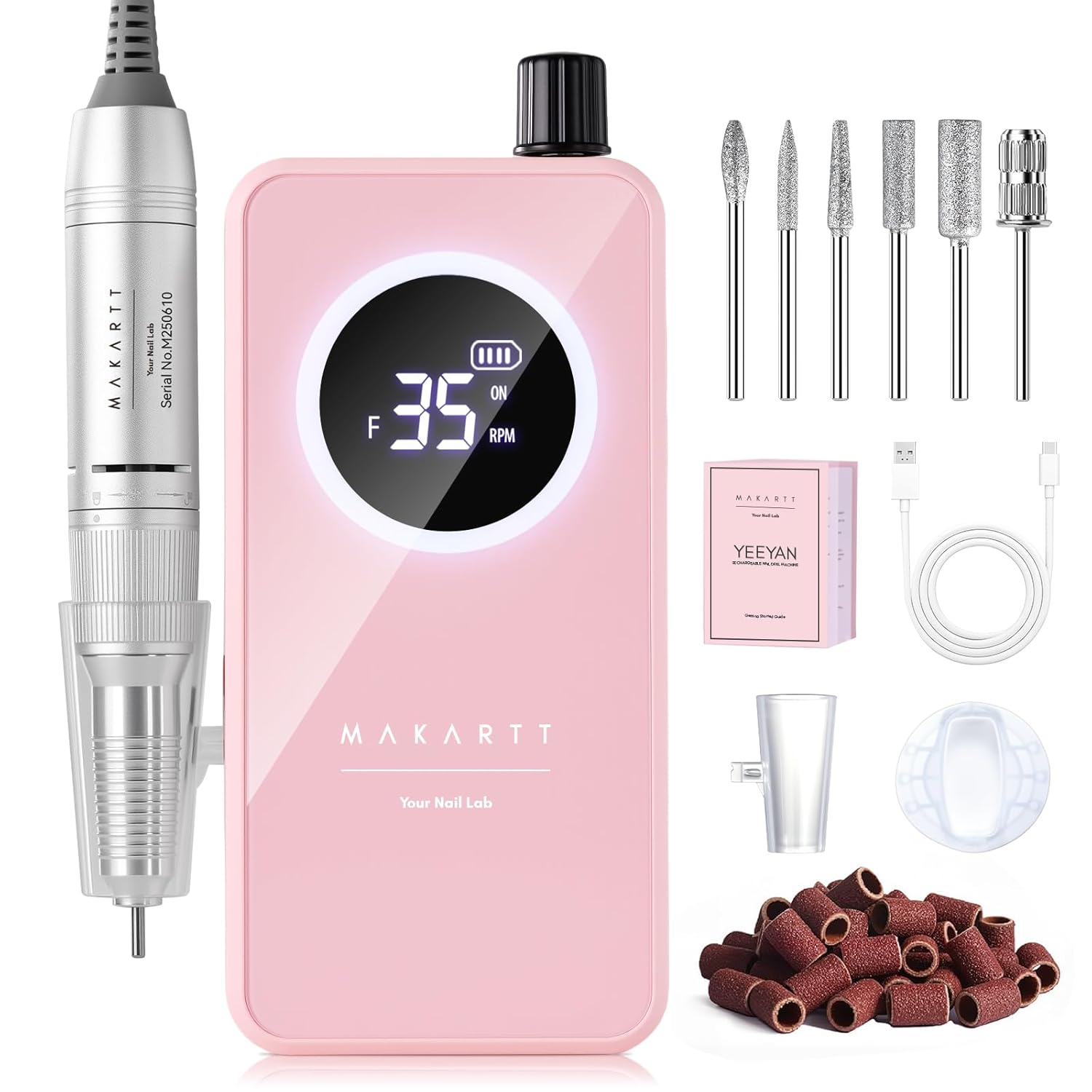 Makartt Rechargeable Nail Drill for Gel Nail Shaping & Removal