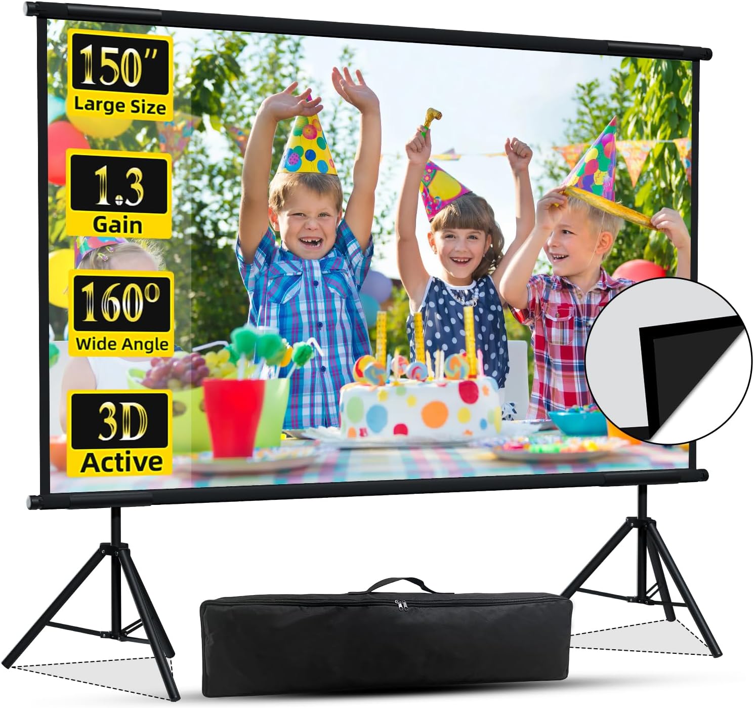 XINLEMY 150'' Portable Outdoor Projector Screen