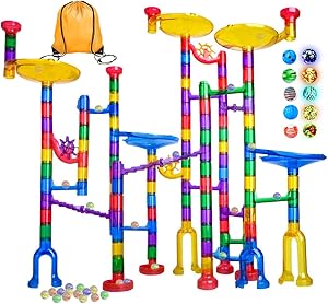 Meland Marble Run 132Pcs Building Toy for Kids Ages 4-9