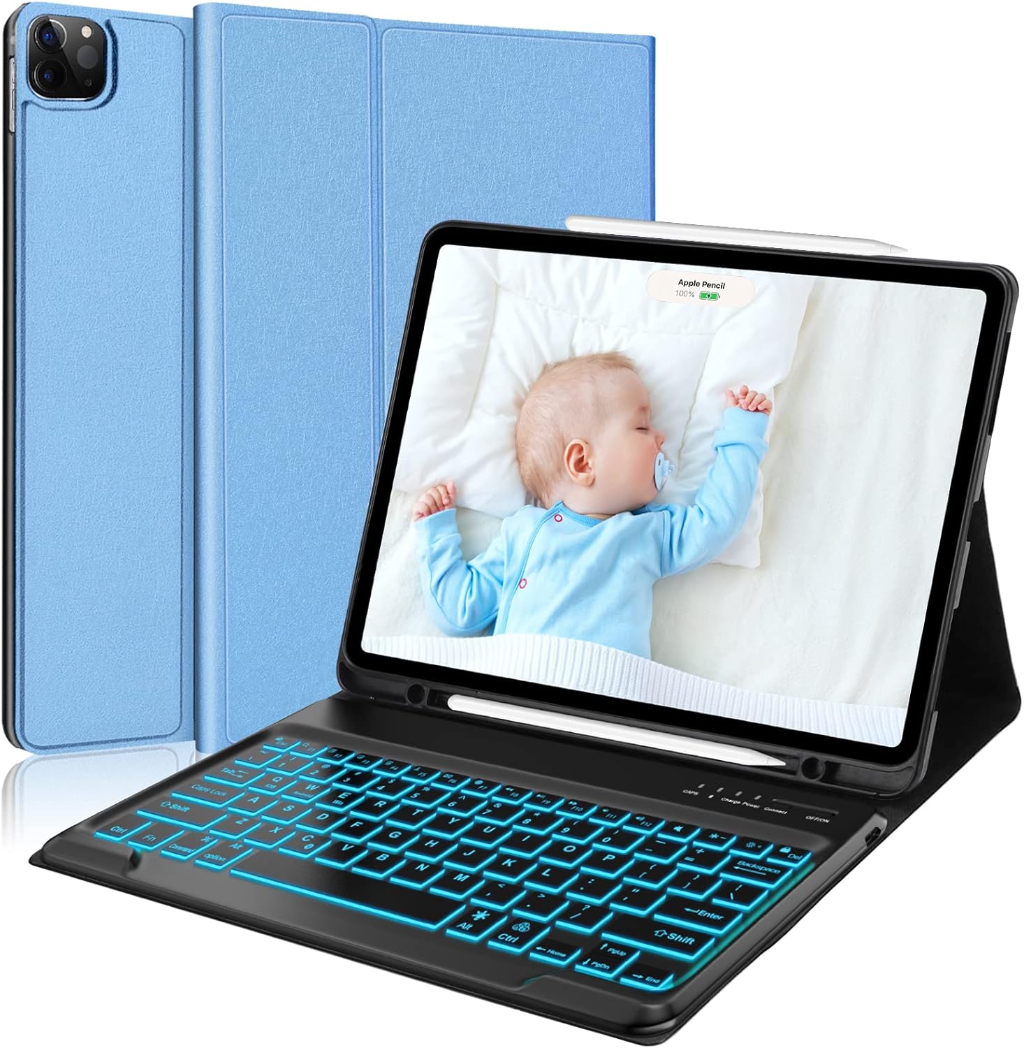 Keyboard Case for iPad Pro 12.9 inch with Detachable Wireless Keyboard
