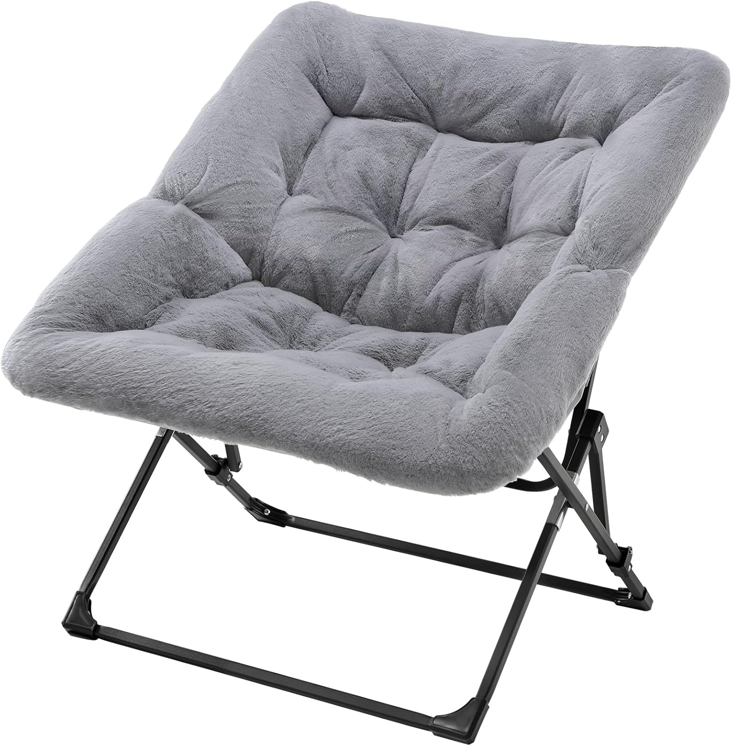 Oakham Comfy Chair for Adults - Soft Faux Fur Folding Lounge