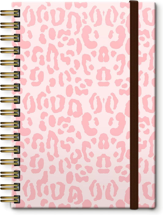 Pink Leopard Spiral Journal: Premium Paper, 120 Pages, A5 Ruled Notebook ~ideal for Gifts