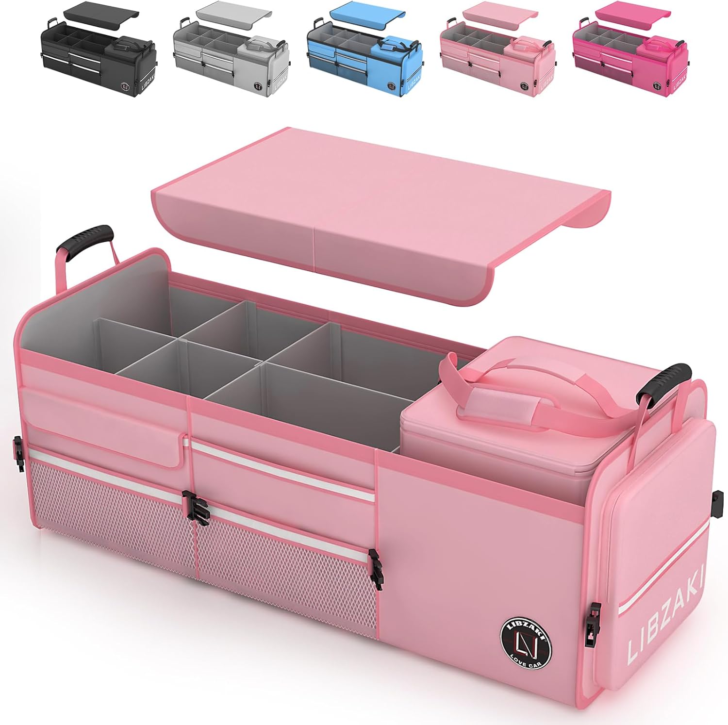 LIBZAKI Oversize 4 in 1 Car Trunk Organizer for SUVs and Trucks