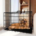 FLEXIMOUNTS 48 inch Double Door Folding Metal Wire Dog Crate