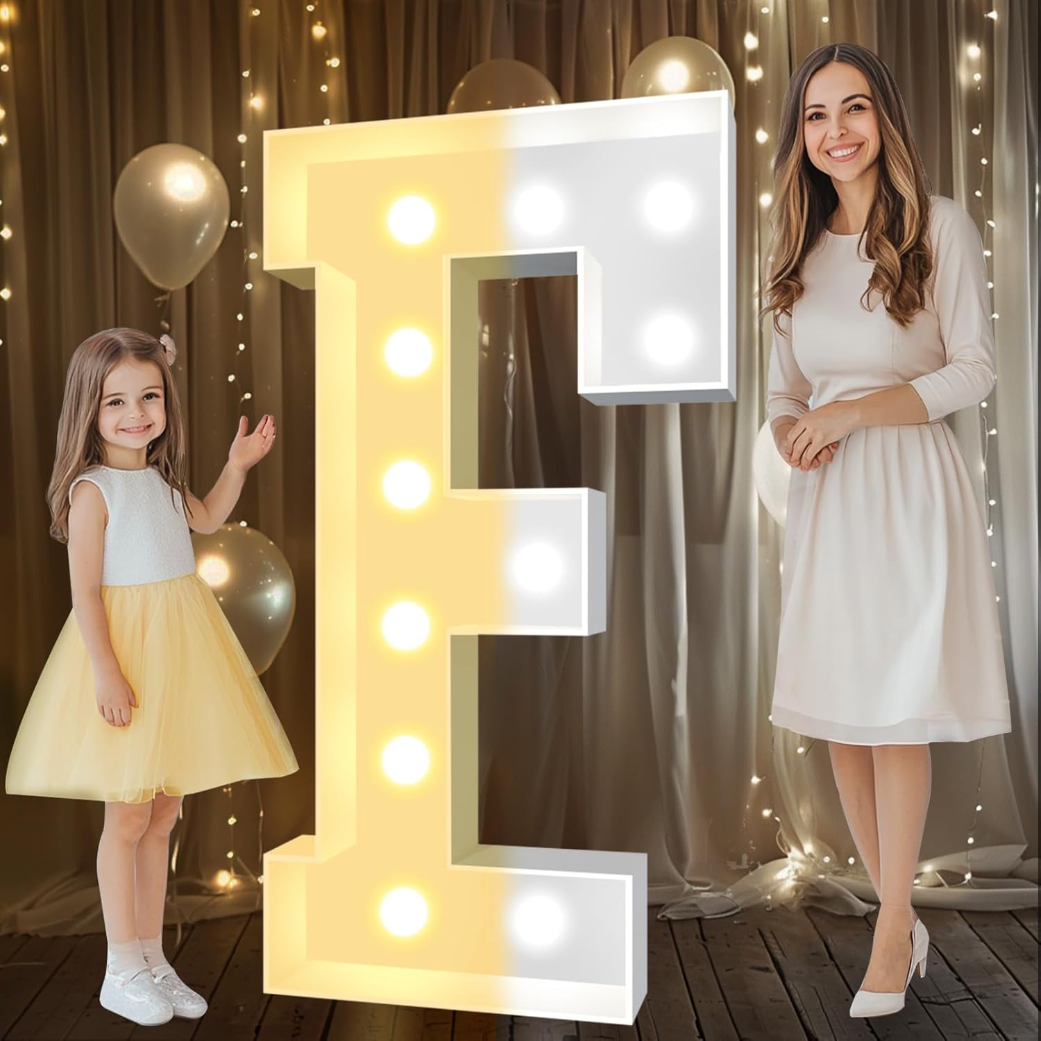 Pooqla 4 FT Marquee Light Up Letters for Parties and Weddings