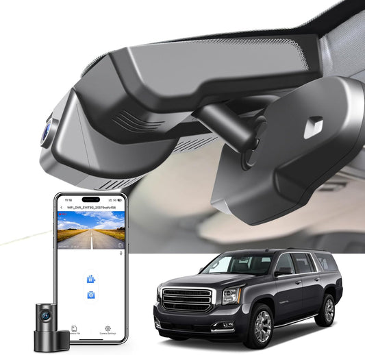 4K Front & 1080P Rear Dash Cam for GMC Yukon 2015-2020 Models