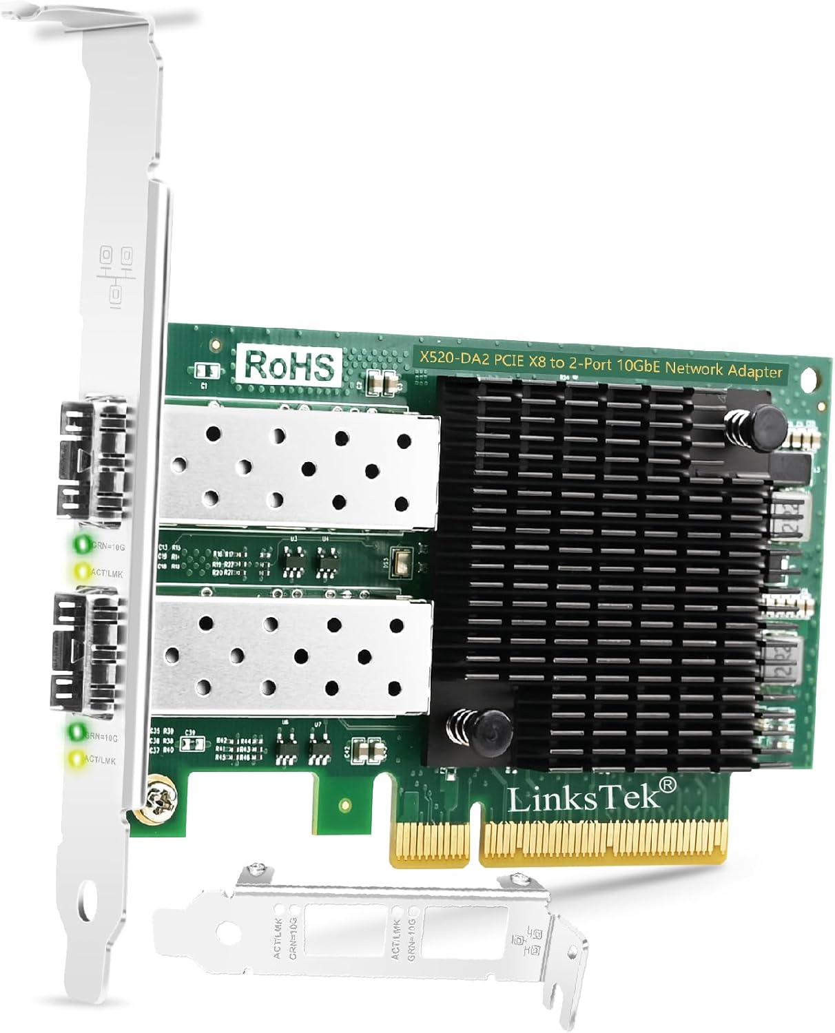 X520-DA2 10GbE SFP+ Fiber Ports Ethernet Adapter for Servers