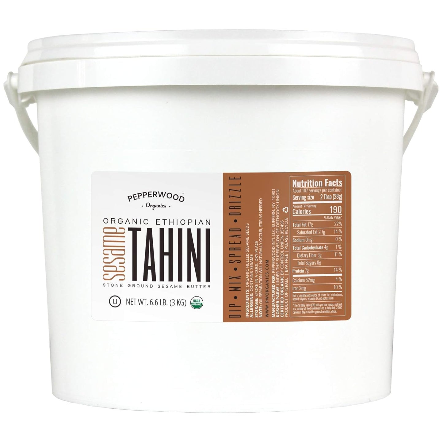 Organic Stone-Ground Ethiopian Sesame Tahini Paste for Health