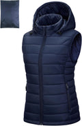 Women's Lightweight Packable Hooded Puffer Vest - Warm, Packable