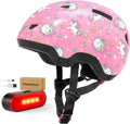 Kids Bike Helmet with Rear Light - Comfortable, Adjustable Protection