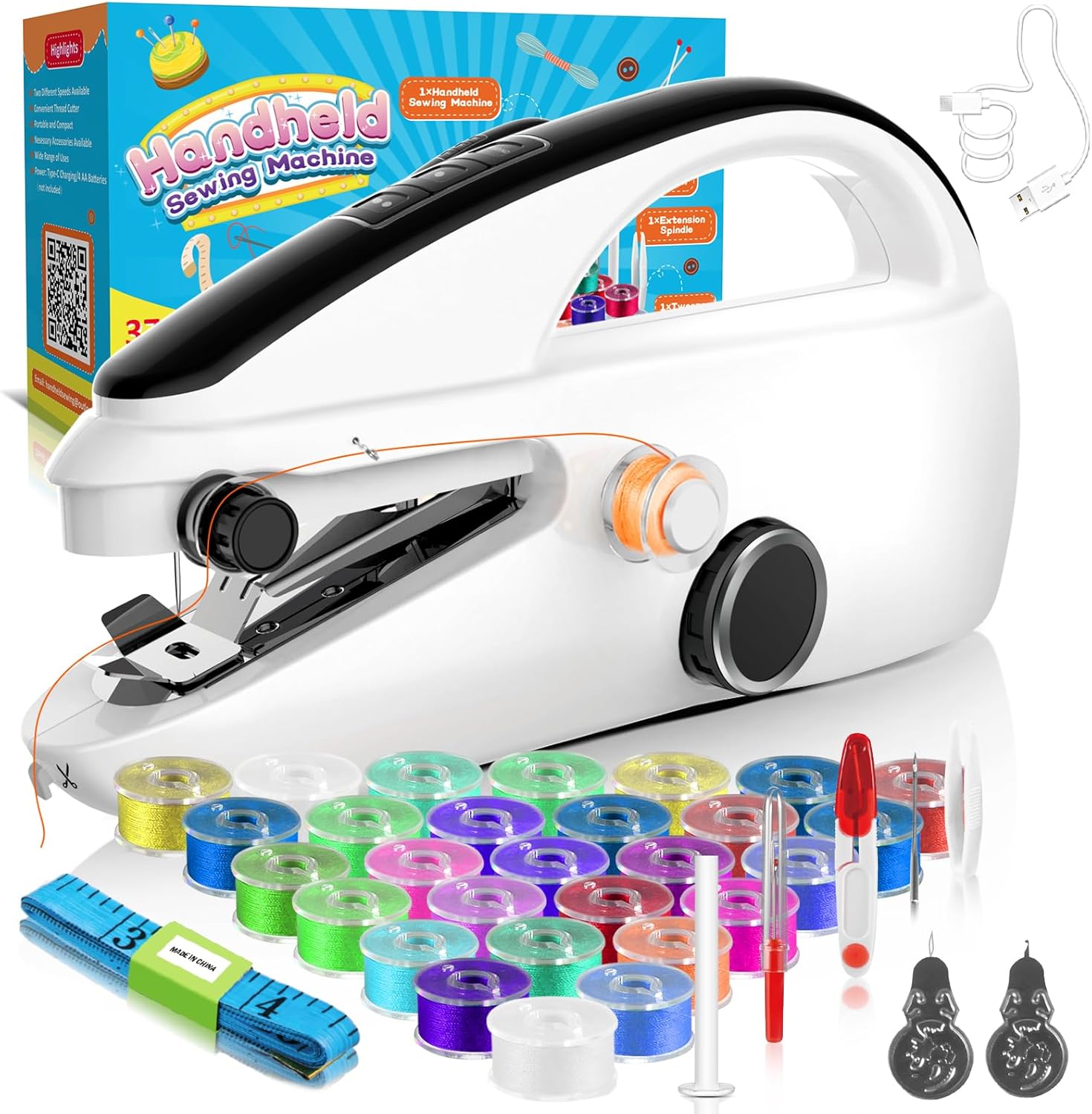 37PCS Handheld Sewing Machine for Beginners and Adults