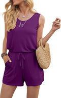 Womens Summer Romper Casual Short Jumpsuits with Pockets - Cool