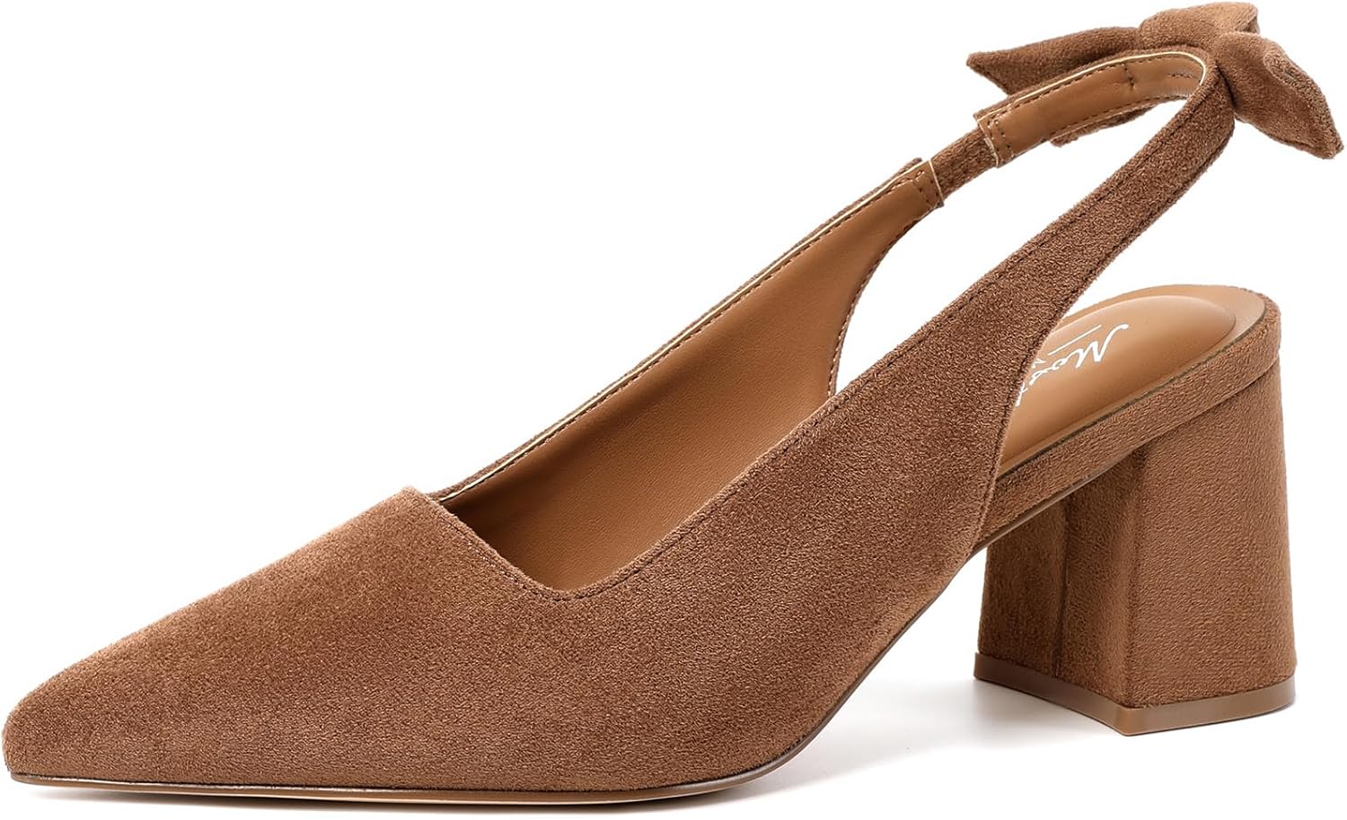 Mostrin Block Slingback Heels for Women - Chic Office Pumps