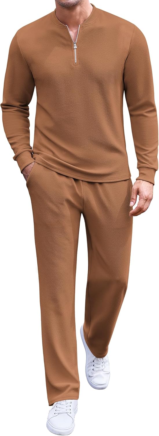 COOFANDY Men's 2 Piece Tracksuit Set for Ultimate Comfort