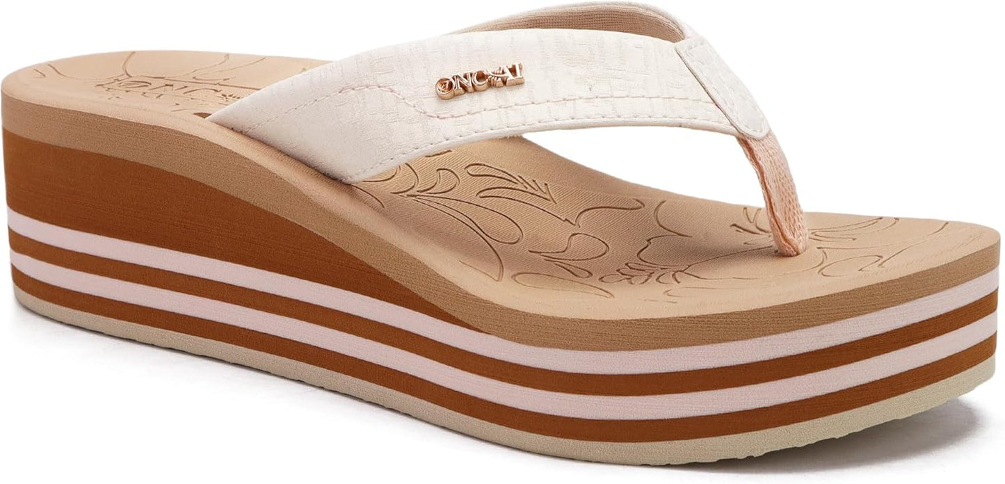 ONCAI Womens Platform Wedge Flip Flops for Stylish Summer Wear