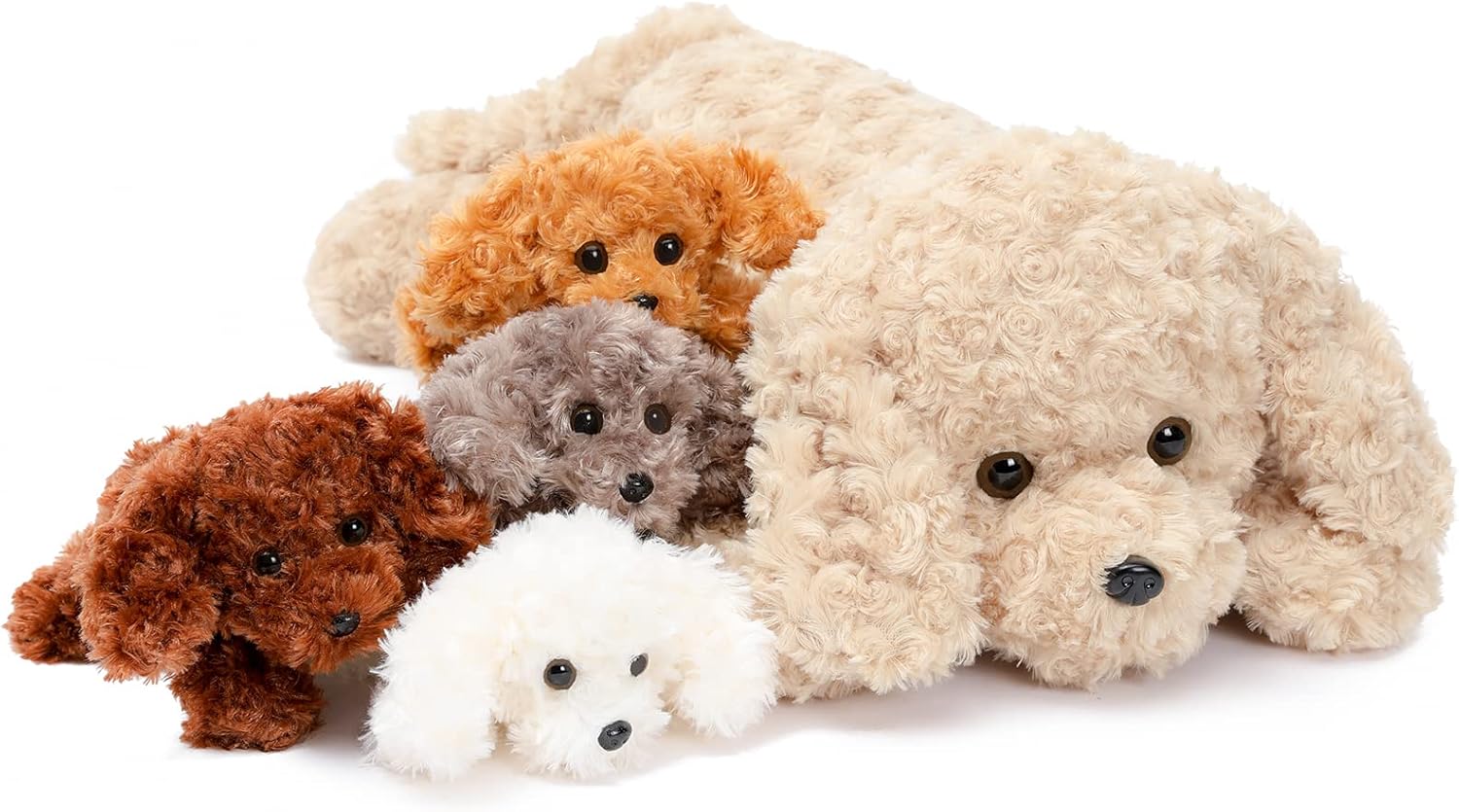 MorisMos Dog Stuffed Animals Set with Baby Inside for Kids