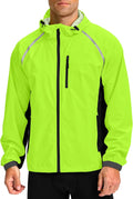 Men's Cycling Rain Jacket Waterproof Windbreaker - Packable Hooded Its